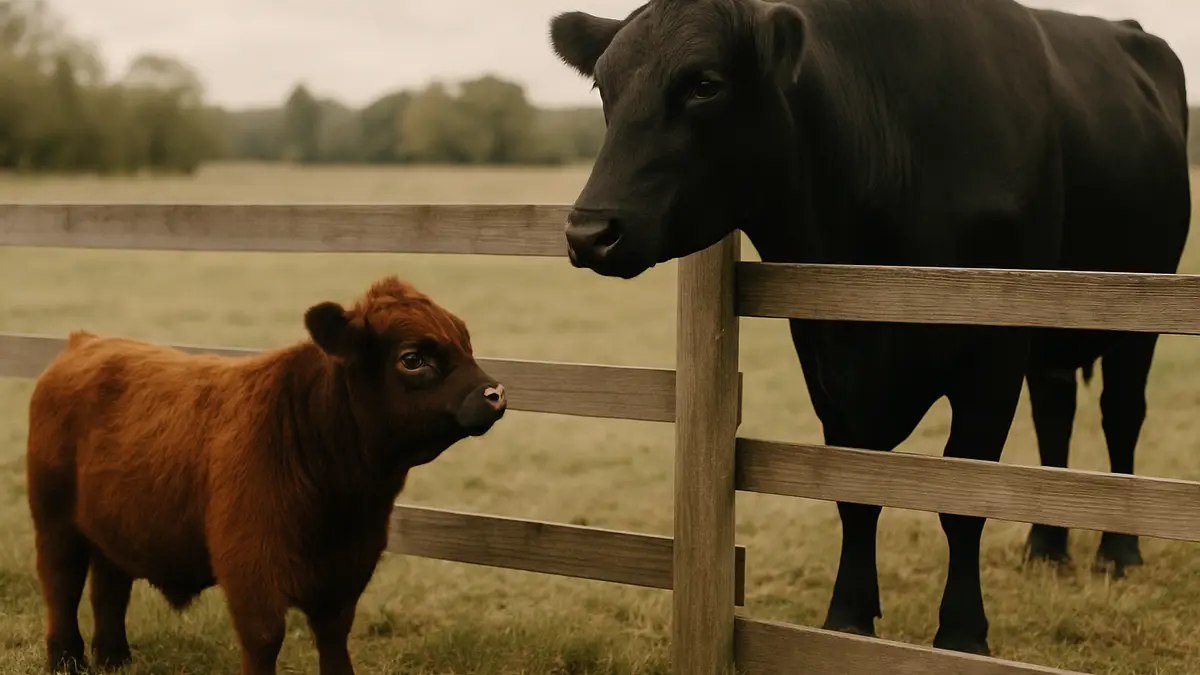 Vaca mini frente a vacuno estándar: espacio y coste